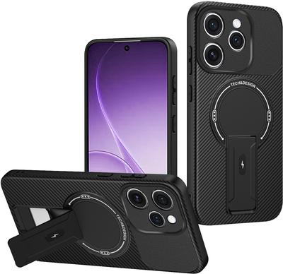 Applicable To OPPO Reno15Pro Product Shield Carbon Fiber Pattern Magnetic Mobile Phone Case Realme15Pro Bracket Protective Case
