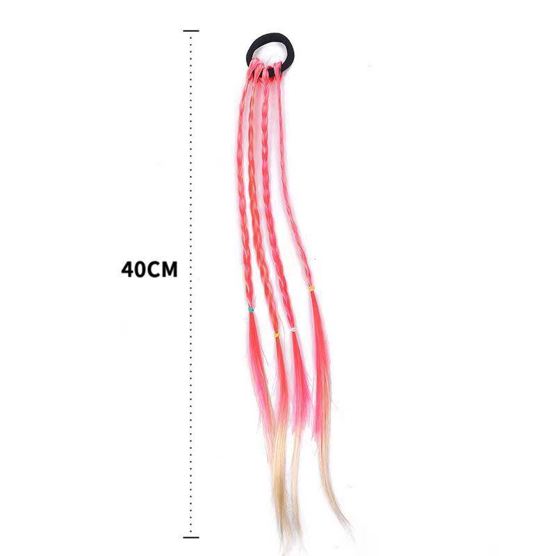 

Colorful Wig Hair Tie for Girls: Princess Braid Elastic Band, Cute Fashionable Ponytail Accessory