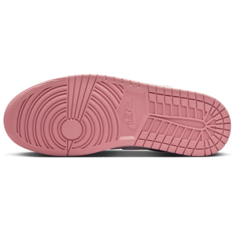 New Jordan Air Jordan 1 Slip Resistant Abrasion Resistant Low top Vintage Basketball Shoes Unisex White Pink IH0823-611