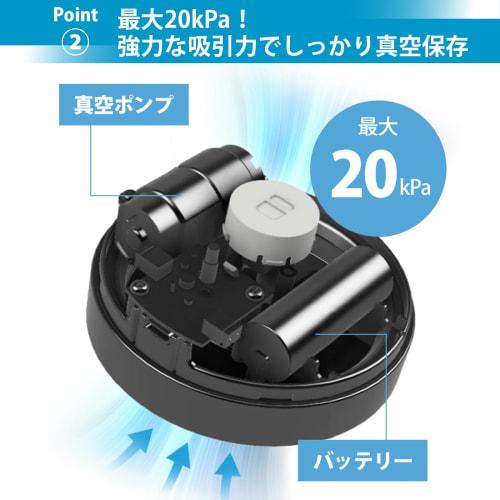 SHELBRU Glass Vacuum Sealed Storage Canister, One-Push Operation (15 Seconds), Perfect for Coffee Beans, Gift (White, Single Item, Color Box)