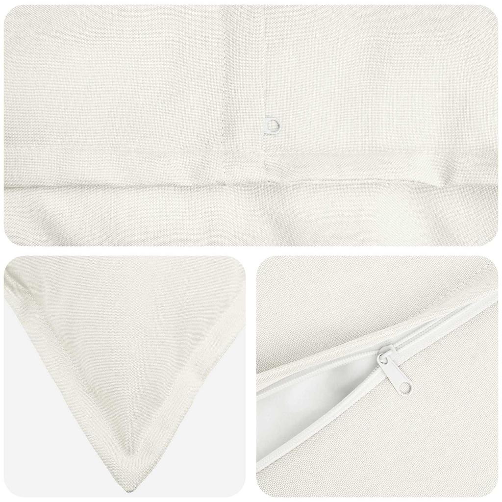 Pillowcase 2 pcs HOUTEN White 50 x 70 cm Faux Linen