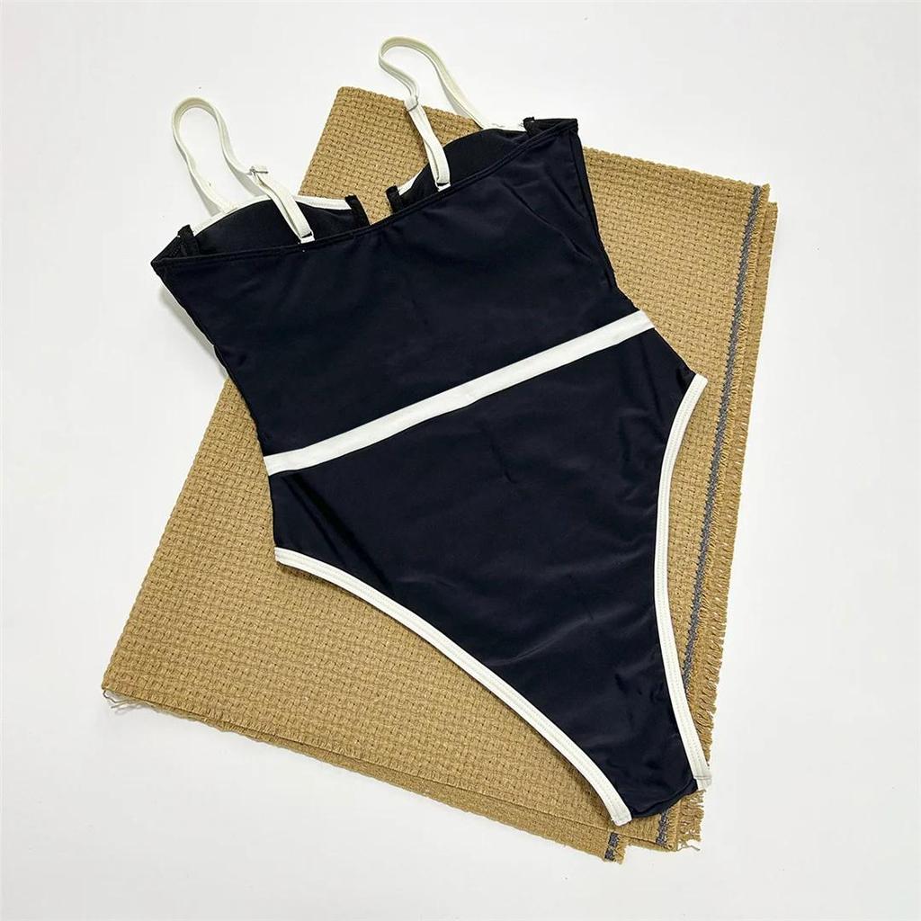 New Sexy Splicing Underwired Women Swimwear One Piece Swimsuit Female High Leg Cut Padded Bather Bathing Suit Swim
