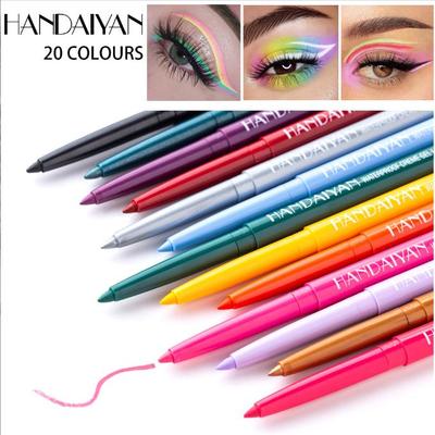 20 Χρώματα πολύχρωμο Στυλό Eyeliner Τσέπης Πολλαπλών Χρωμάτων Μακιγιάζ Eyeliner Χρωματιστό Γρήγορου Στεγνώματος Eyeliner, Σκιά Ματιών Αδιάβροχο και Μακράς Διάρκειας