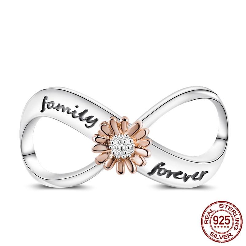 Lucky Charms Miedziany Wisiorek Drzewo Życia Rodzinnego Srebrne Charmsy Pasuje do Oryginalnej Bransoletki Kobiety Koralik Biżuteria DIY