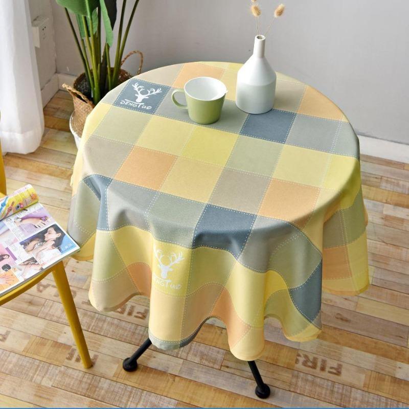 Proud Rose Waterproof Tablecloth Printed Round Table Cover Tea Table Cloth for Wedding Party Home Dining Table Decor Wash-free