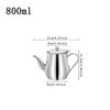 Practical Fashion Stainless Steel Household Leak-proof Wine Pot Pouring Oil Bottle Seasoning Tank Kitchen Supplies Oz