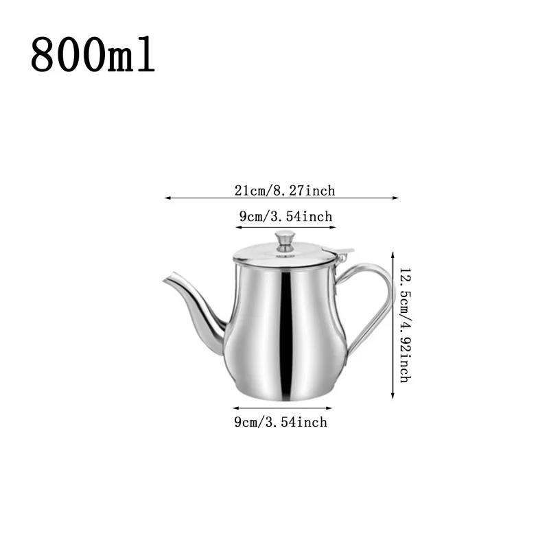 Practical Fashion Stainless Steel Household Leak-proof Wine Pot Pouring Oil Bottle Seasoning Tank Kitchen Supplies Oz