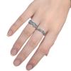 Einzigartiger Verstellbarer Offener Fingerring Für Damen Stilvolles Geometrisches Design Kupfer Modeaccessoire
