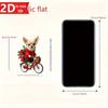 2D Chihuahua On Bicycle Pendant. Christmas Decor, Gift & Keychain.