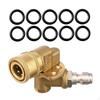 Quick Installation Brass Hose Nozzle Replacement Parts for Pressure Washer Tips with O Rings