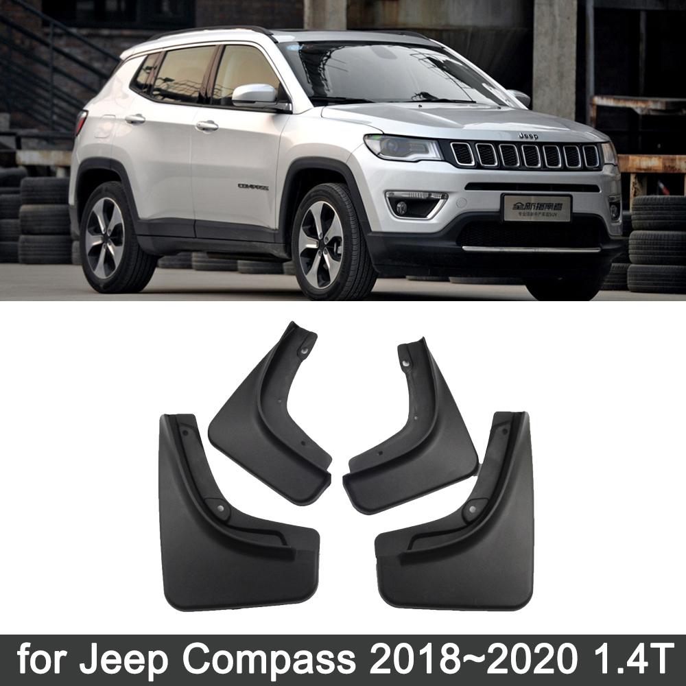 4x pour Jeep Compass 2018   1.4T 2.4T MK2 Garde-boue Pare-éclaboussures Roues Avant Arrière Bavettes d'Aile Accessoires de Style de Voiture