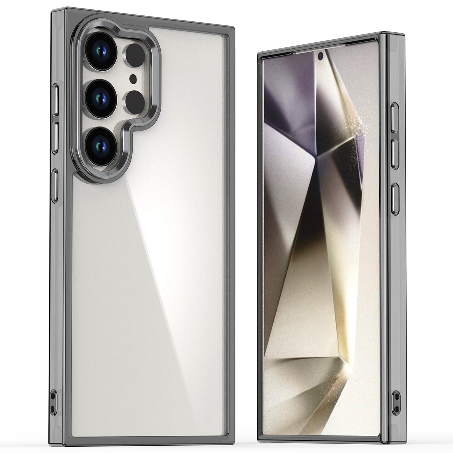 

For Samsung Galaxy S24 Ultra Case Shockproof TPU+PC Hybrid Clear Phone Cover Black