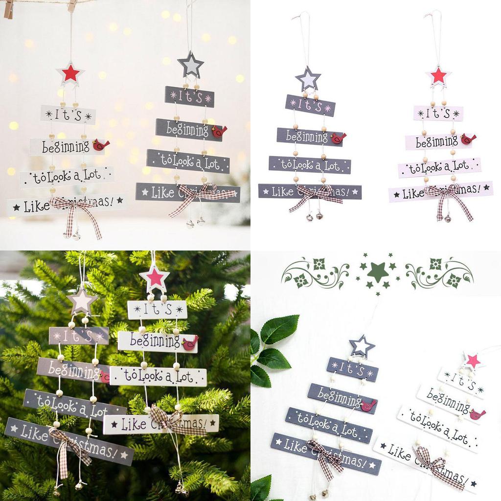 Schlanke und stilvolle Weihnachtsbaumdekoration aus Holz für festliche Stimmung