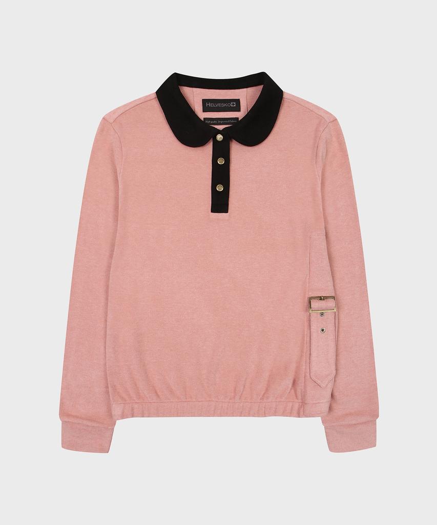 HELVESKO Collar Point Polo Shirt (Pink)