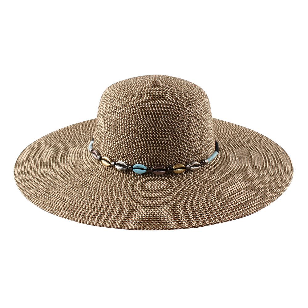 Big edge straw hat sun hat women's summer sun protection hat travel vacation beach hat new dome sun hat