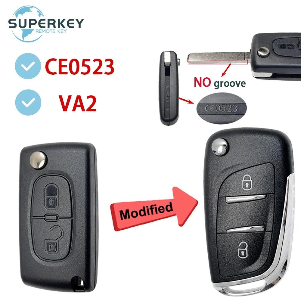 Modified For Citroen C2 C3 C4 C5 Berlingo For Peugeot 107 207 307 307S 308 407 607 Remote Flip Car Key Shell Case Cover