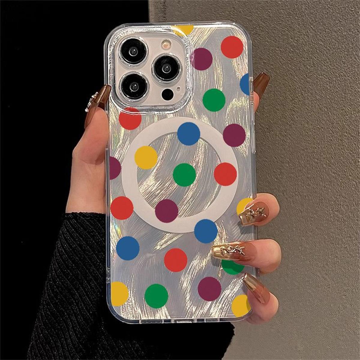 

For Apple Magnetic Phone Case Ins Cute Personality for Apple Magnetic Phone Case Magsafe Magnetic Head Ring For iPhone 11