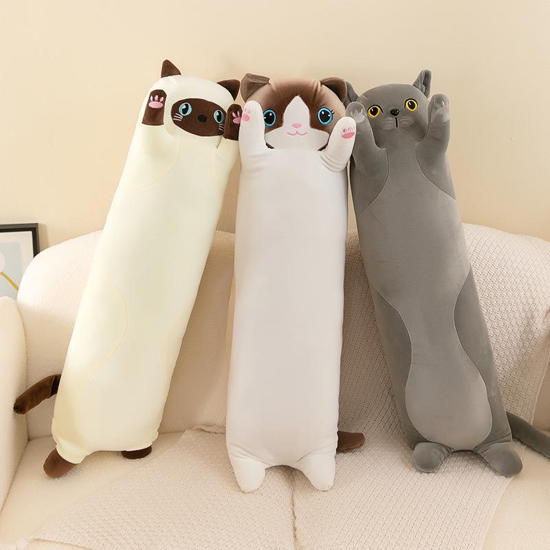 Cat Island Plush Pillow Toy - Long Cat Doll Sleep Companion & Birthday Gift