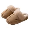 2025 New Slippers Piled and Thickened Home Warm Thick-soled Cotton Shoes Non-slip Indoor Winter Plush Cotton Slippers
