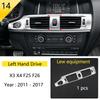 BBJS7 Accessories for BMW X3 X4 F25 F26 Car Inner Gearshift Air Conditioning CD Panel Door Armrest Cover Trim Decorative Car Stickers
