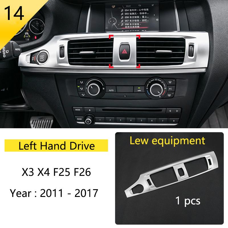BBJS7 Accessories for BMW X3 X4 F25 F26 Car Inner Gearshift Air Conditioning CD Panel Door Armrest Cover Trim Decorative Car Stickers