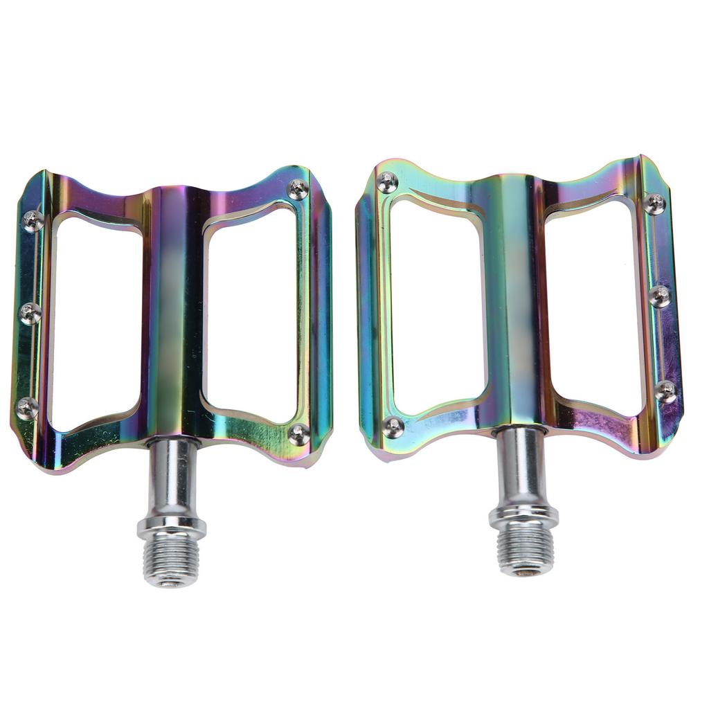 Aluminum Alloy Colorful Mountain Bike Pedals Lightweight Flat Bicycle Pedal Sets