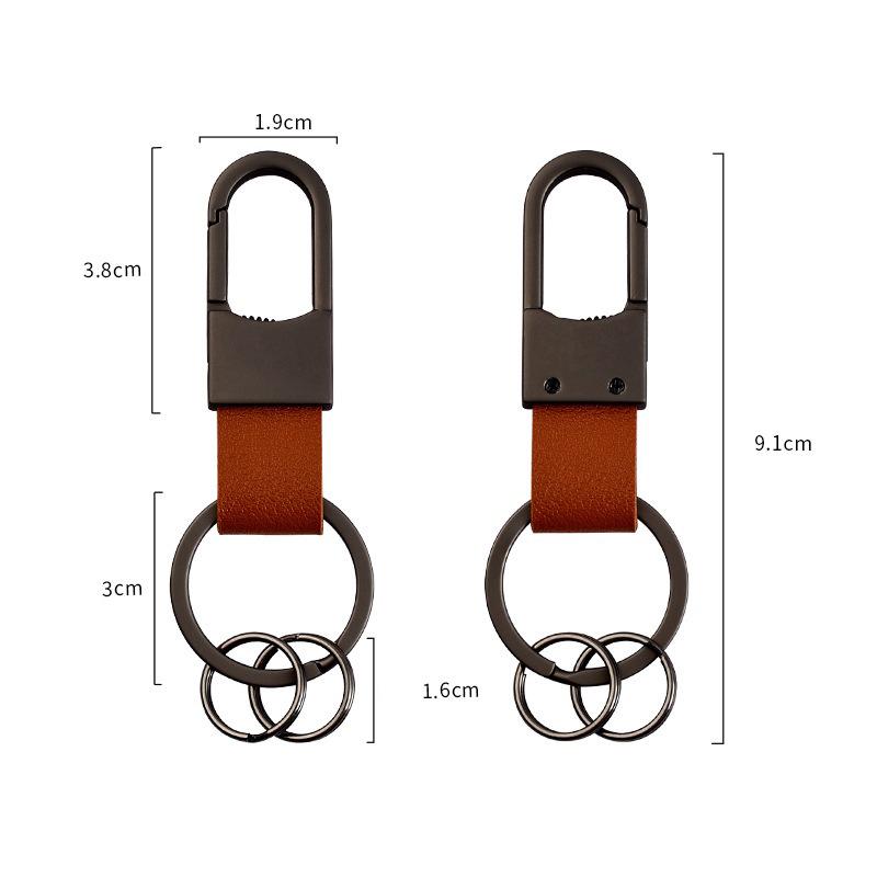 Car Vintage Leather Keychain Ring Zinc Alloy Chain Key For Toyota Hilux Aygo Yaris Ractis Corolla Camry CHR Auris Tacoma Cruiser