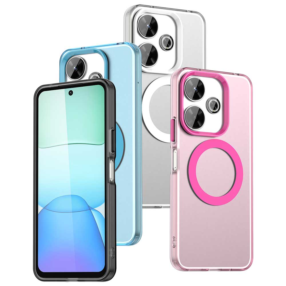 Magsafe Matte Phone Case For Xiaomi Redmi 13 5G 13 4G Note 13R Protective Case Magnetic Wireless Charging Shockproof Back Cover