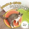 Haustier Doppelkratzbrett, Doppelkratzbrett mit Ball, Natürliches Baumwollseil Kratzbrett für Katzen, 16,9/19,7 Zoll  (Schwarz & Kaffee mit Kugel, 16,9")