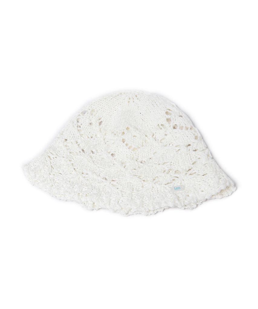 LEE Solid Cotton Lace Knit Hat Ivory