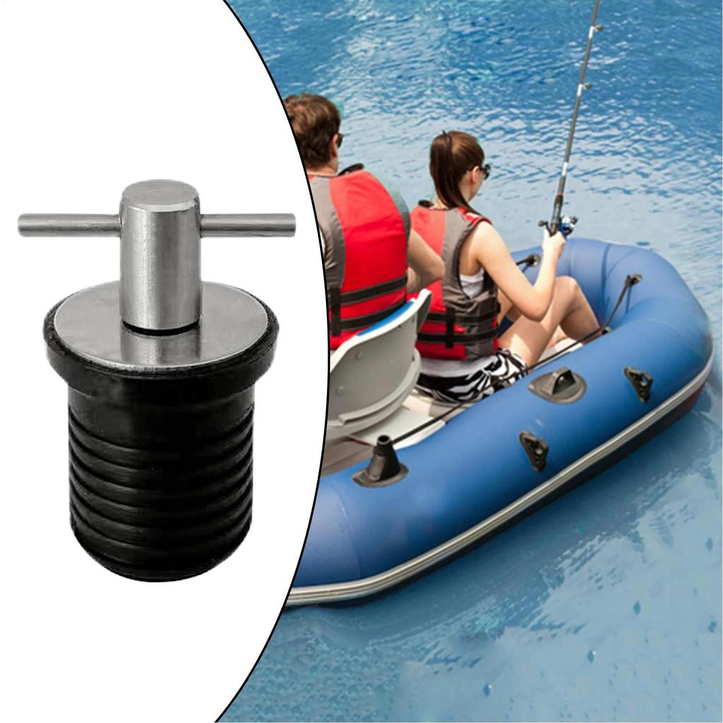 Boat Drain Plug Boat Plug With Stainless Steel T Handle Rubber Sinking Prevention Tool Marine Accessories For Sea Reservoir