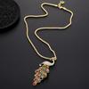 Fashion Women Multi-color Long Peacock Rhinestone Wedding Sweater Necklace