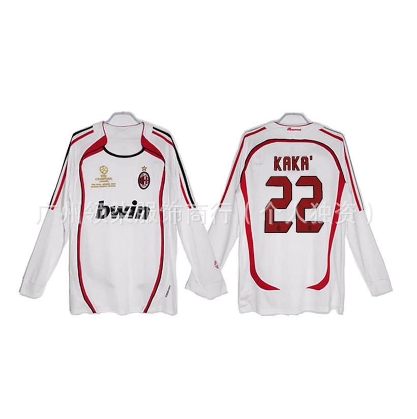 AC Milan retro jersey 0607 season Kaka Maldini Ronaldini Ronaldinho Pirlo collector's edition football jersey