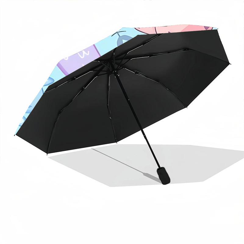 1pc Mermaid Cats Automatic Folding Umbrella - 8-Rib Automatic Open/Close, Portable Collapsible Compact Umbrella yy251218065