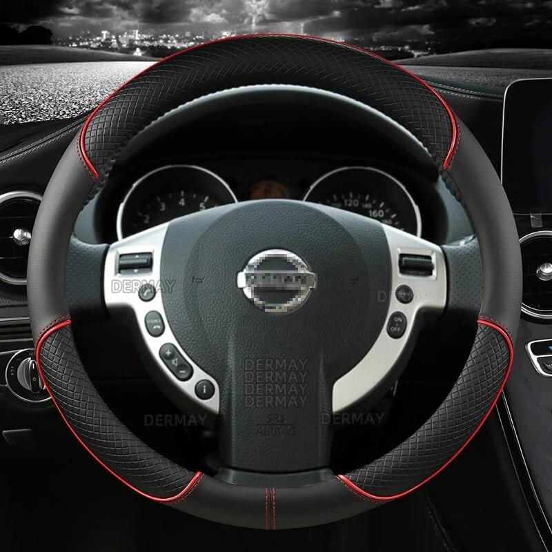 For Nissan Juke F15 F16 2010~2023 Car Steering Wheel Cover Non-slip PU Leather Auto Accessories Fast Shipping