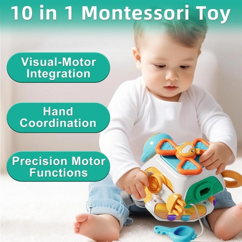 Early Education Baby Busy Board 10 In 1 Children's Busy Ball  For 1-3 Years Old