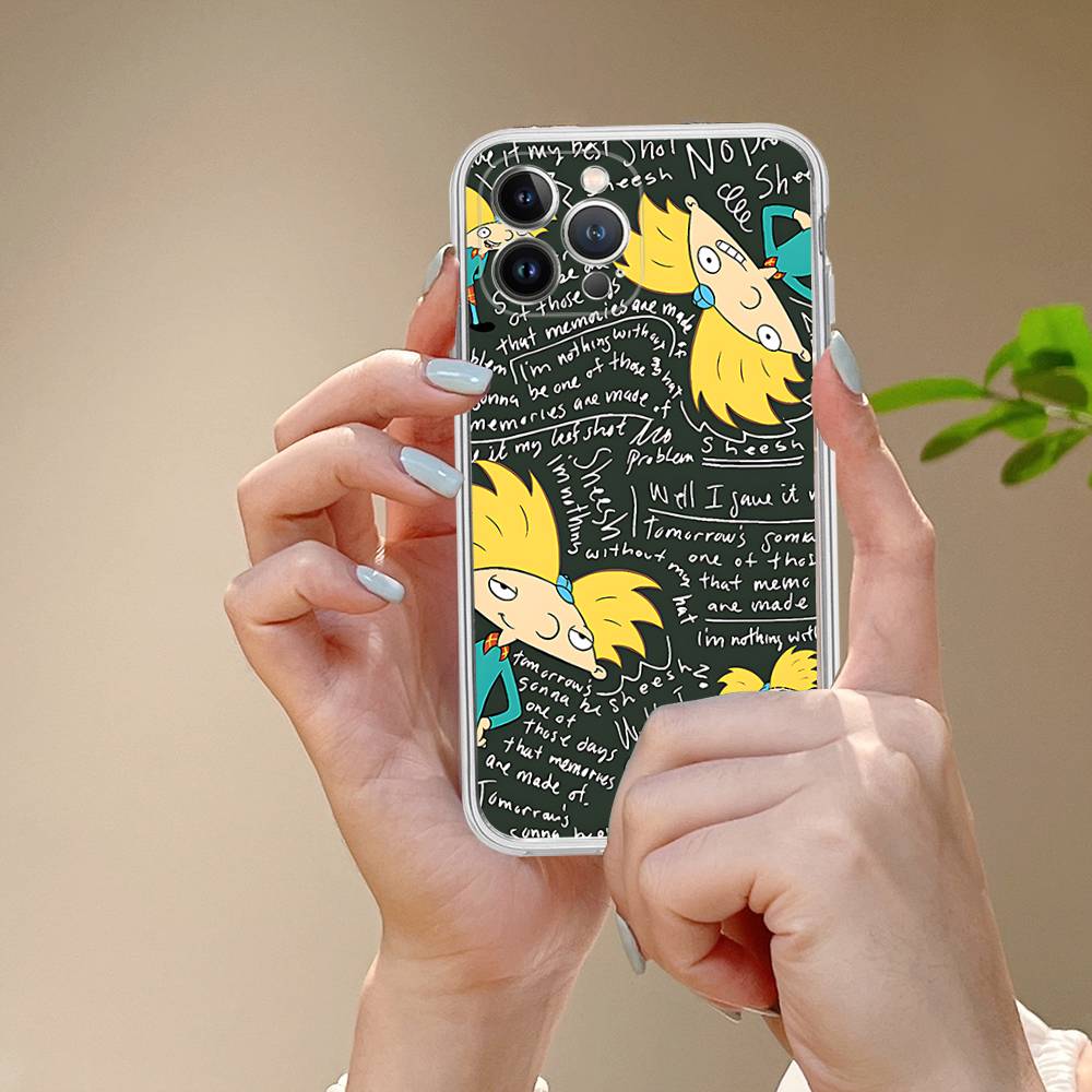 Hey A_Arnolds Cartoon For IPhone 11 12 13 14 15 16 17 Pro Max Plus 13 Mini Silicone Soft Transparent Back