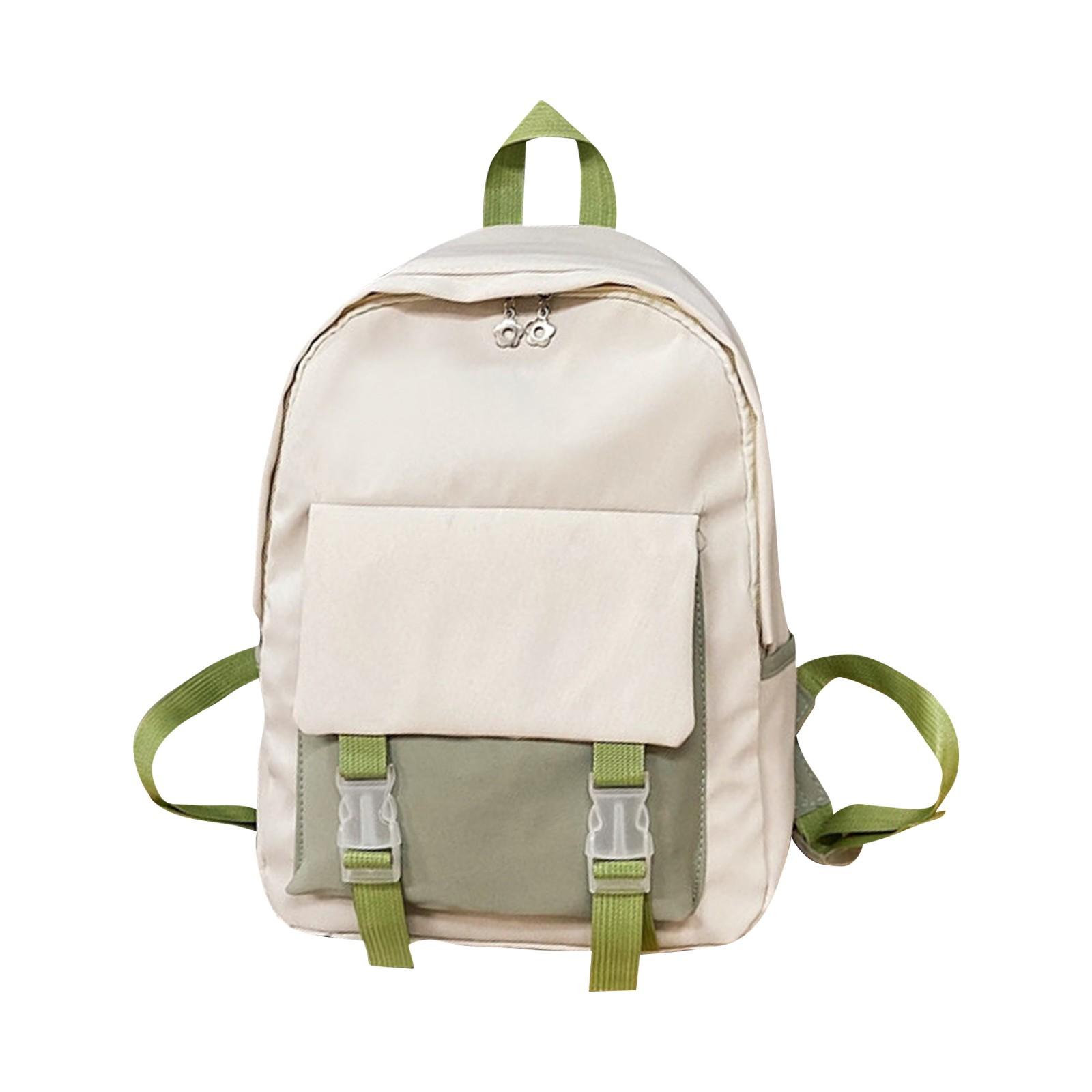 

Персонализированный рюкзак с вышитой именной биркой для студентки кампуса, ученицы средней школы, уличный модный рюкзак One Size зелёный