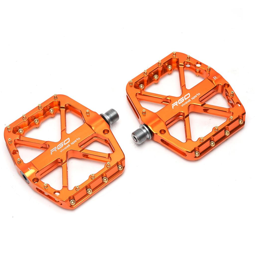 RGO CNC-Aluminiumlegierung Mountainbike-Pedale - Mit Pins für Downhill, Dirt, Slope und XC