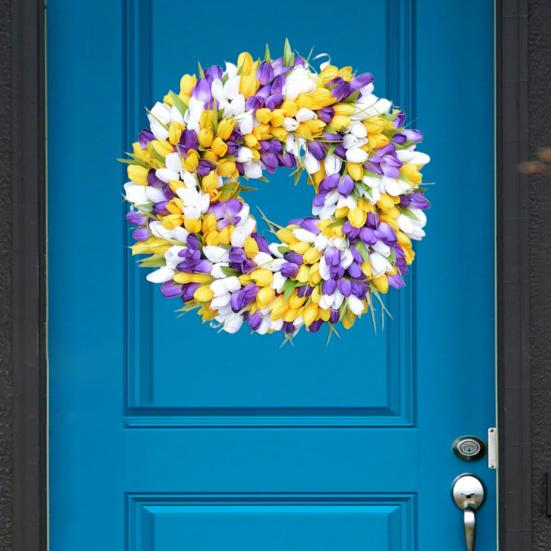 Beautiful Fine Texture Wreath Decor Elegant Handmade Plastic Holiday Wreath for Home