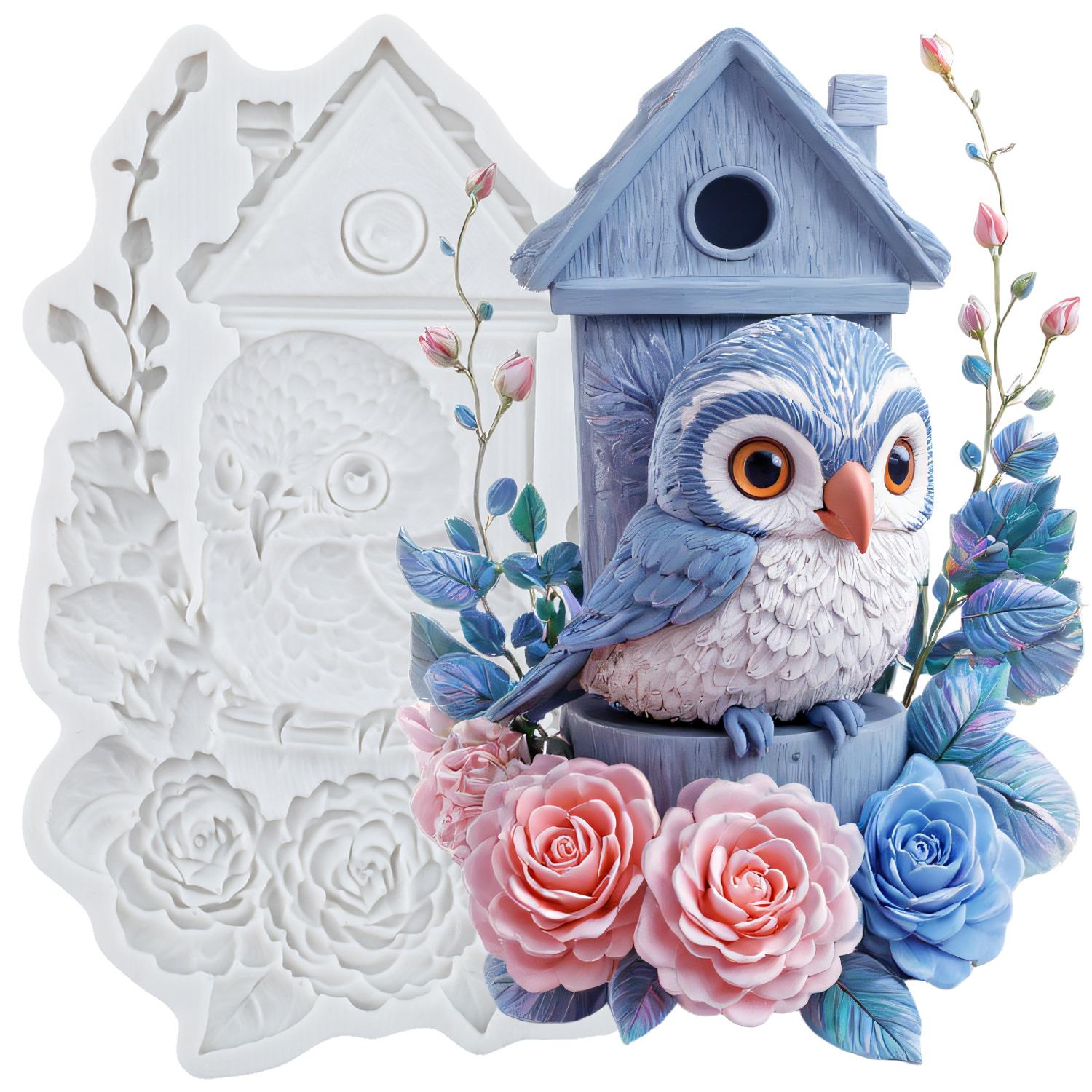 

Совы Птица Силиконовые Формы Совы Форма для Фондана Инструменты для Украшения Торта Топпер для Кекса Конфета Шоколад Форма для Гампасты серый