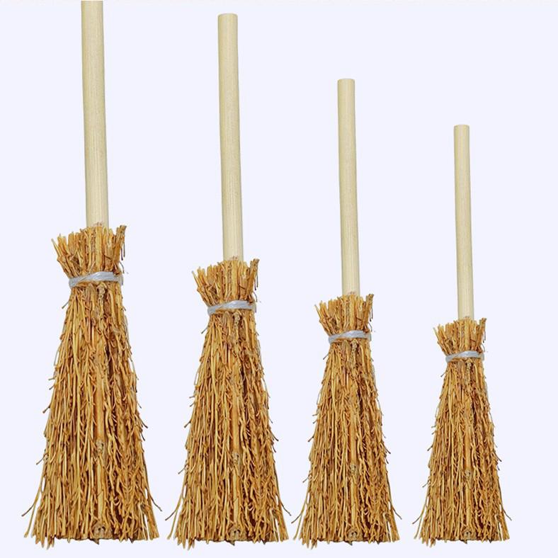 Handmade Mini Broom Halloween Party Decoration for Dollhouse Scenes