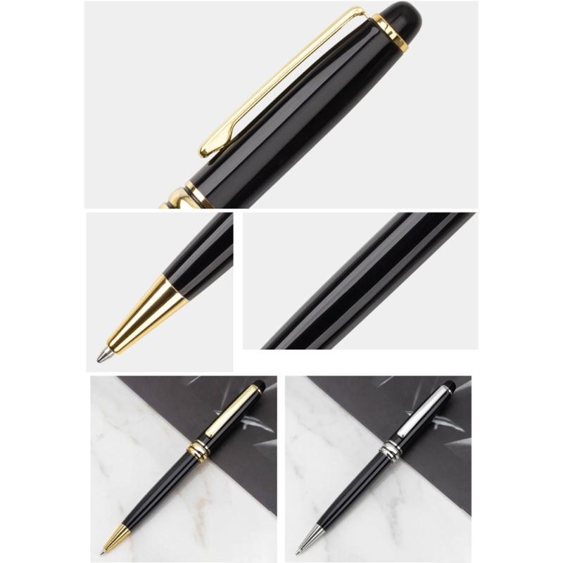 6x Black Ink Ballpoint Pen Journaling Pen Smooth Writing Pen Metal Signature Pen Stationery Supplies for Writing
