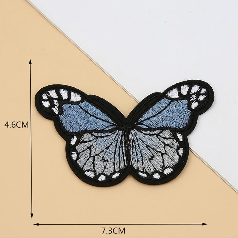 Pack Of 10 Embroidered Butterfly Iron on Patches Embroidered Fabric Patches Sew on Repair Patches For Clothing Jackets