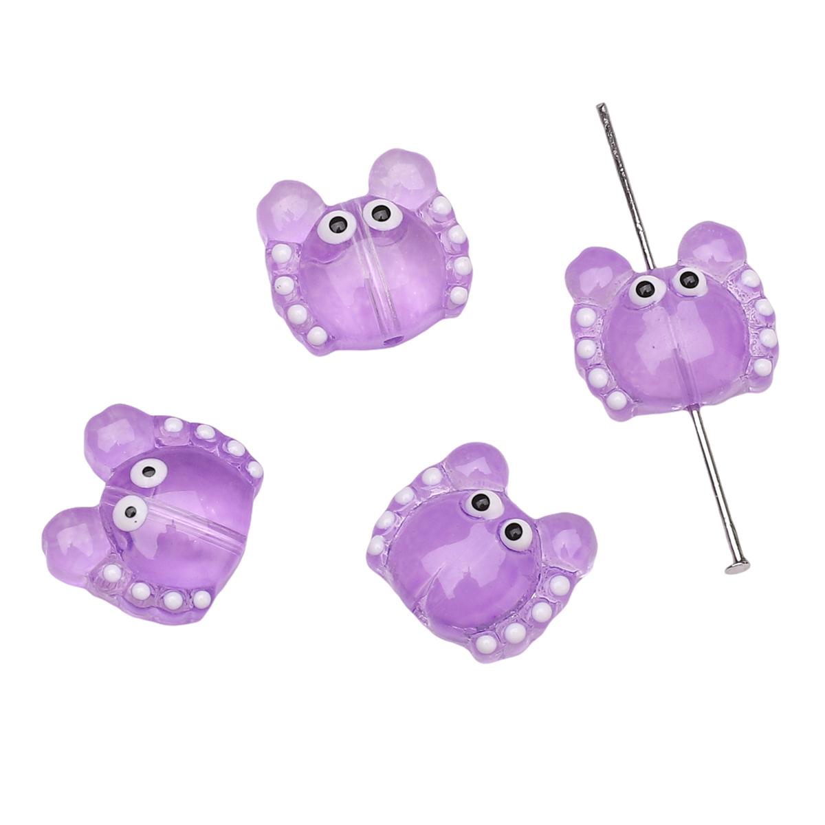 

Стеклянные бусины Милые маленькие подвески-крабики для изготовления украшений DIY браслет ожерелье фиолетовый