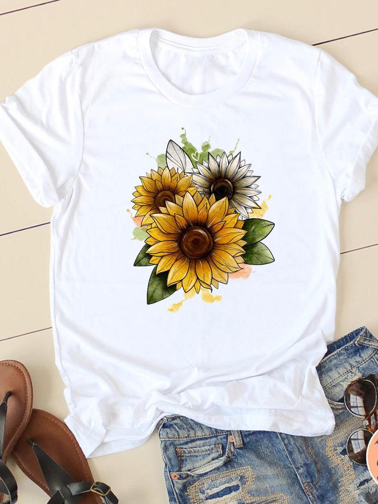 Womens Fashion Womens Short Sleeve Summer Cartoon Fashion Clothing Harajuku Casual Tops Graphic T Shirts  Aesthetic