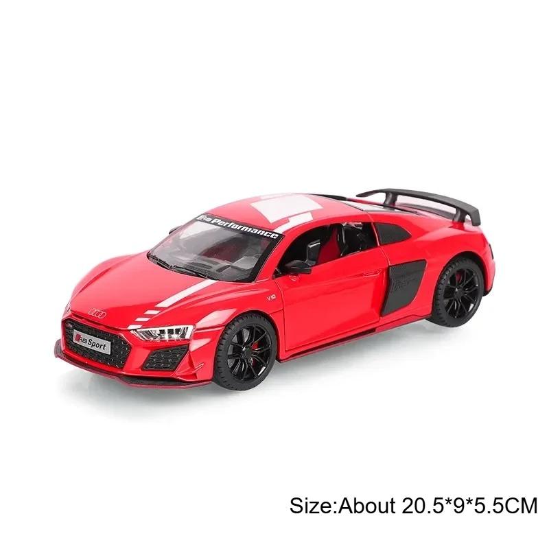 1:24 Scale RS7 R8 V10 Sports Car Model Toy Diecast Metal Sound Light Pull Back Vehicles Models Toys Collectibles Birthday Gifts