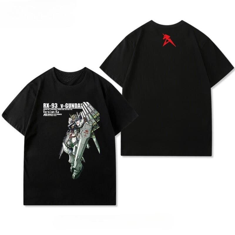New Mobile Warrior Gundam Counterattack Xia Ya Short-Sleeved T-shirt Men's Pure Cotton Amro V Up To RX-93 Manatee Gundam