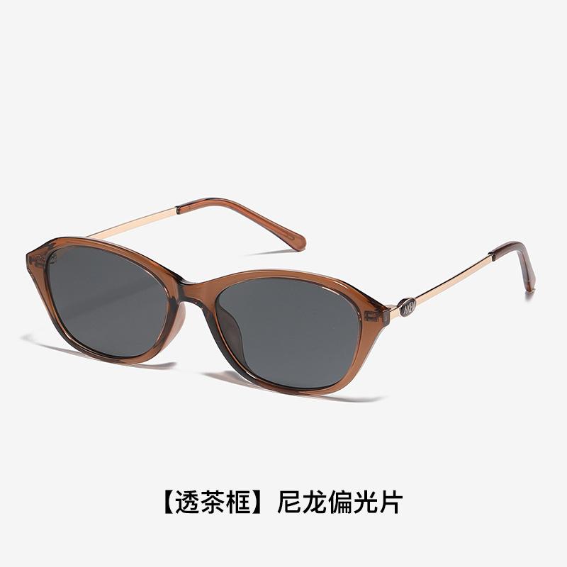 

Nylon polarized sunglasses for women, a makeup-free essential, UV protection, face-slimming, sun protection, new model 8168-【Transparent tea