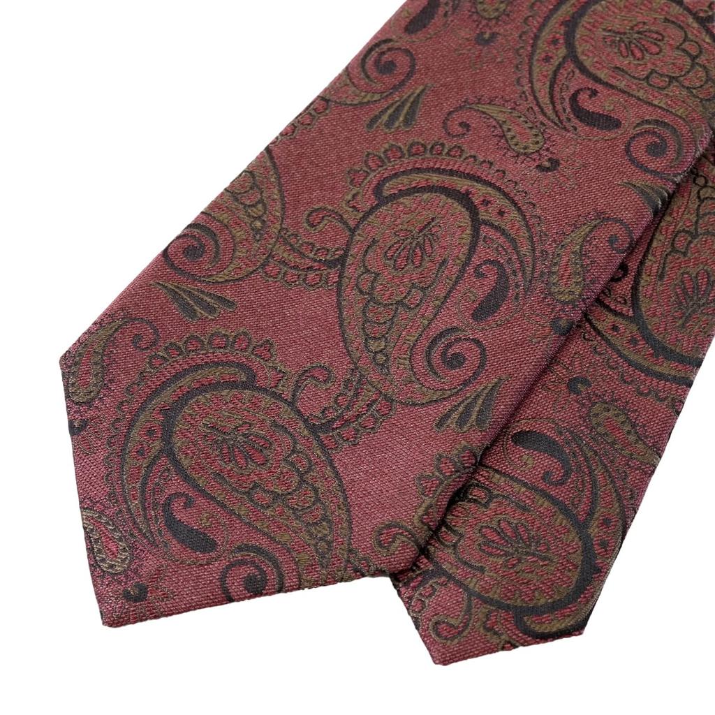 [WIC DESIGN  TUSSAH SILK Paisley Pattern Tie]
